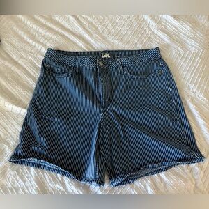 Lee striped shorts size 6 high waisted